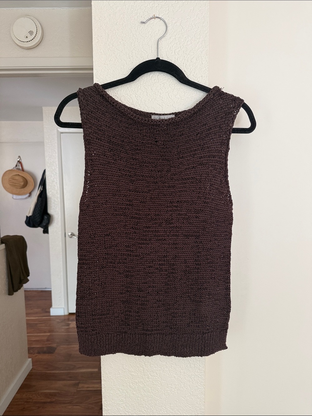 J. Crew Dark Brown Sleeveless Scoop Neck Knit Tank